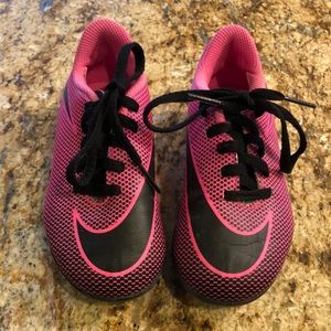 Nike Pink and Black Soccer Cleats